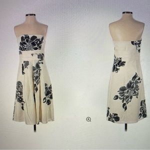 Ann Taylor Silk Floral Strapless Dress (2 P)